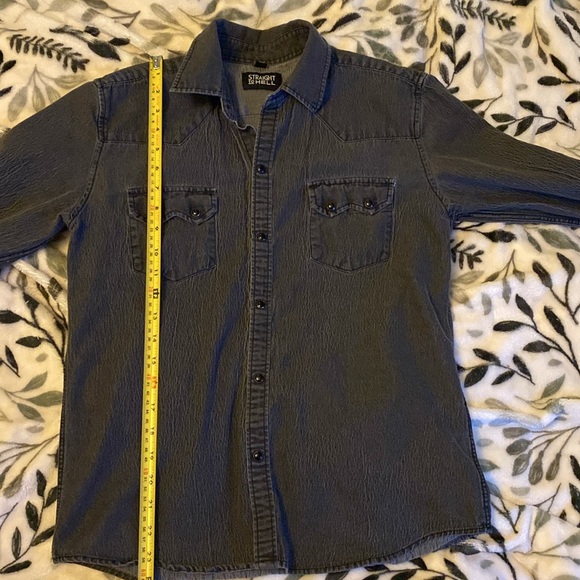 Straight to hell rambler style button up shirt - Picture 8 of 9